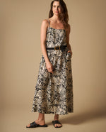Vestido midi con tirantes y cinturón para mujer - Crudo 34_691H003_CRU130905_7