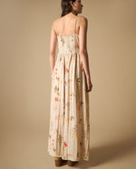 Vestido Largo Floral con Fruncido - Blanco 34_691H013_BLA114202_6