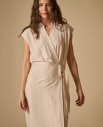 Vestido Camisero con Cinturón Ajustable - Crudo 34_691H040_CRU130000_5