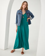 Vestido con escote V para mujer - Verde 34_692F005_VER185338_6