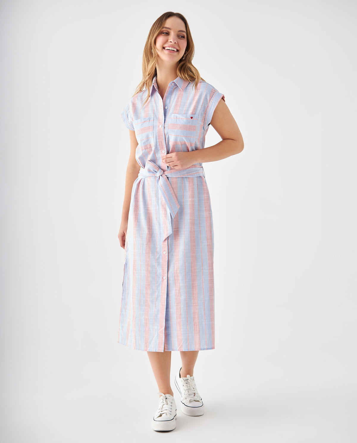 Vestido tipo camisa para mujer - Azul 34_699F018_AZU144123_0