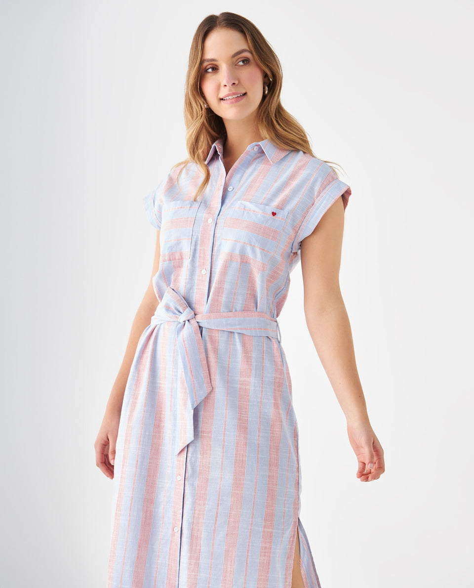 Vestido tipo camisa para mujer - Azul 34_699F018_AZU144123_7