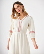 Vestido con escote en V para mujer - Crudo 34_699F020_CRU110602_3
