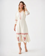 Vestido con escote en V para mujer - Crudo 34_699F020_CRU110602_6