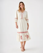 Vestido con escote en V para mujer - Crudo 34_699F020_CRU110602_7
