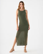 Vestido largo tejido para mujer - Verde 34_699F100_VER165820_6